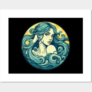ZODIAC Aquarius - Astrological AQUARIUS - AQUARIUS - ZODIAC sign - Van Gogh style - 16 Posters and Art